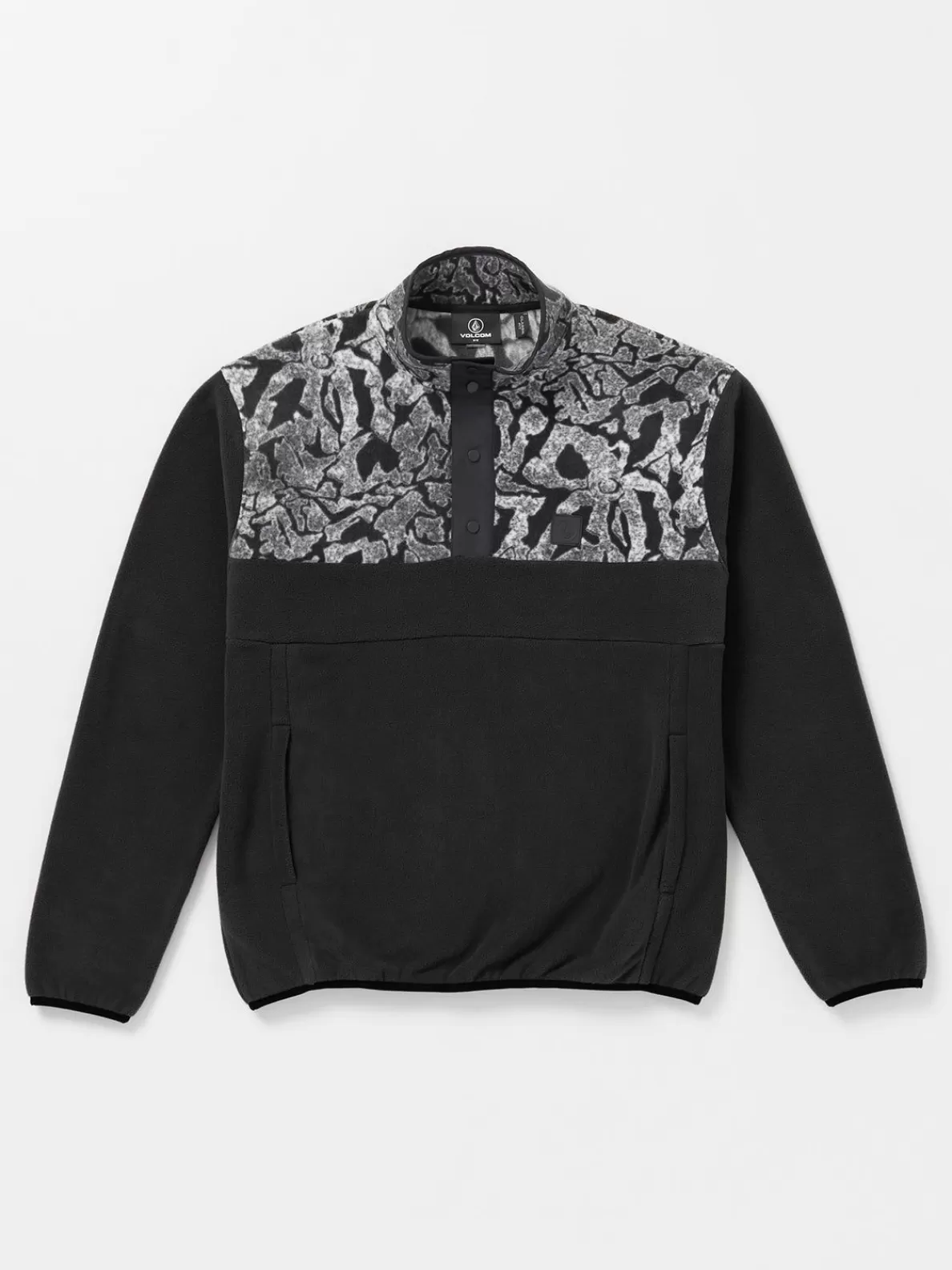 Volcom Error92 Mock Neck Sweatshirt Black White | Men Hoodies & Sweatshirts