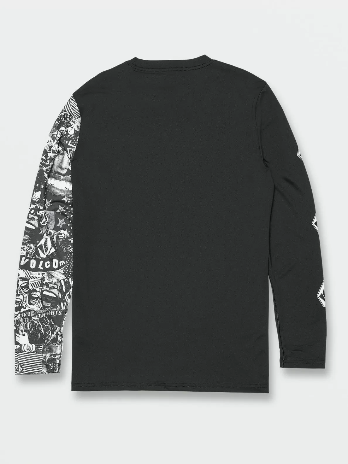 Volcom Iconic Stone Collage Long Sleeve Upf 50 Rashguard Black | Men Rashguards