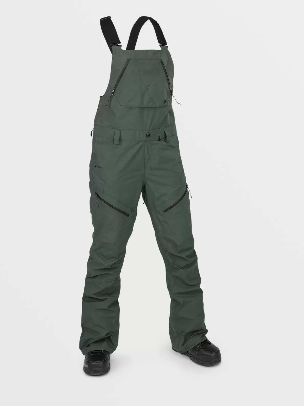 Volcom Womens Elm Stretch Gore Bib Overalls Eucalyptus | Women Pants