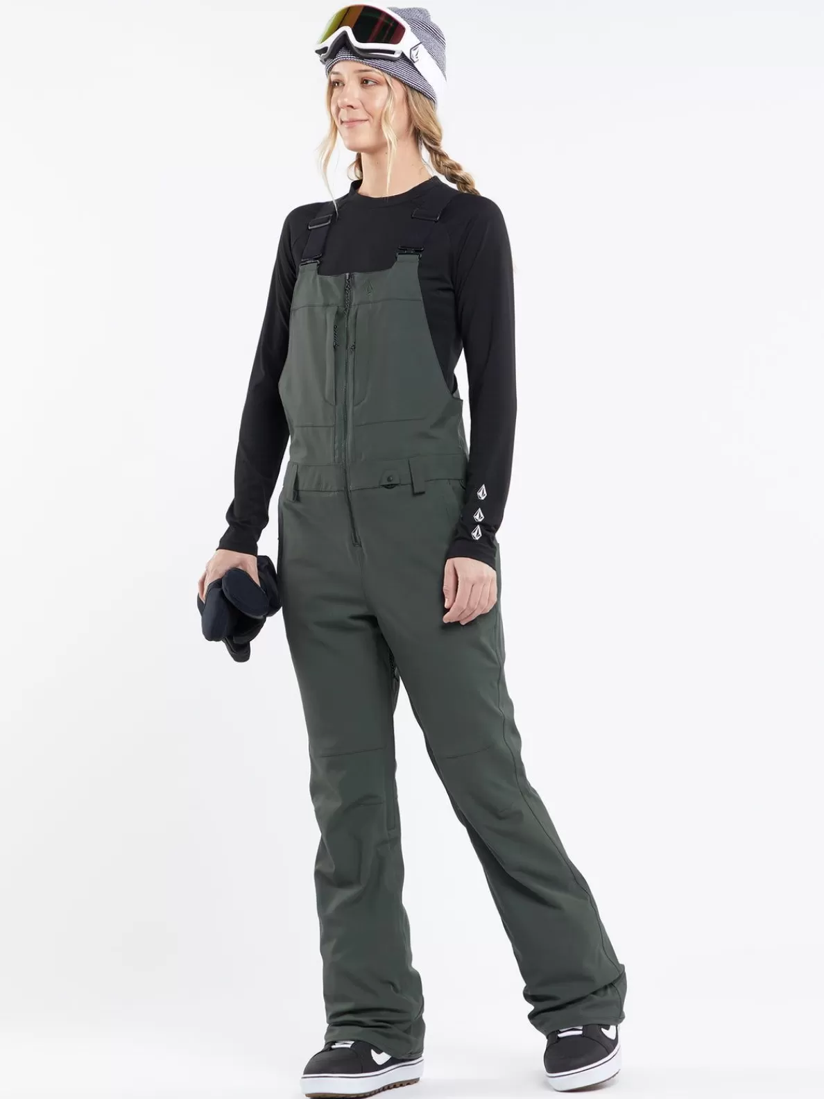 Volcom Womens Swift Bib Overalls Eucalyptus | Women Pants