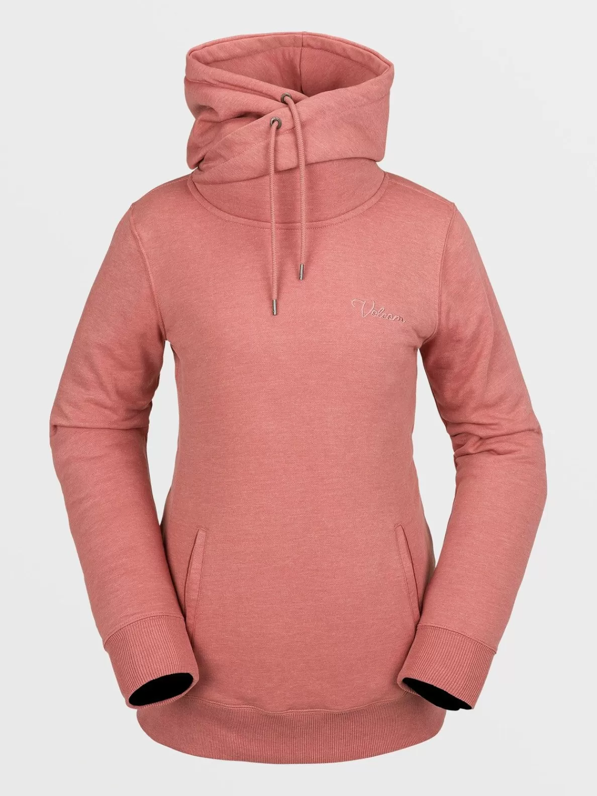 Volcom Womens Tower Pullover Fleece Earth Pink | Women Layering